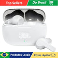 JBL Wave 200 TWS White Bluetooth Earphone With Microphone And Rechargeable Case Up To 20 Hours Battery Sound Deep Bass