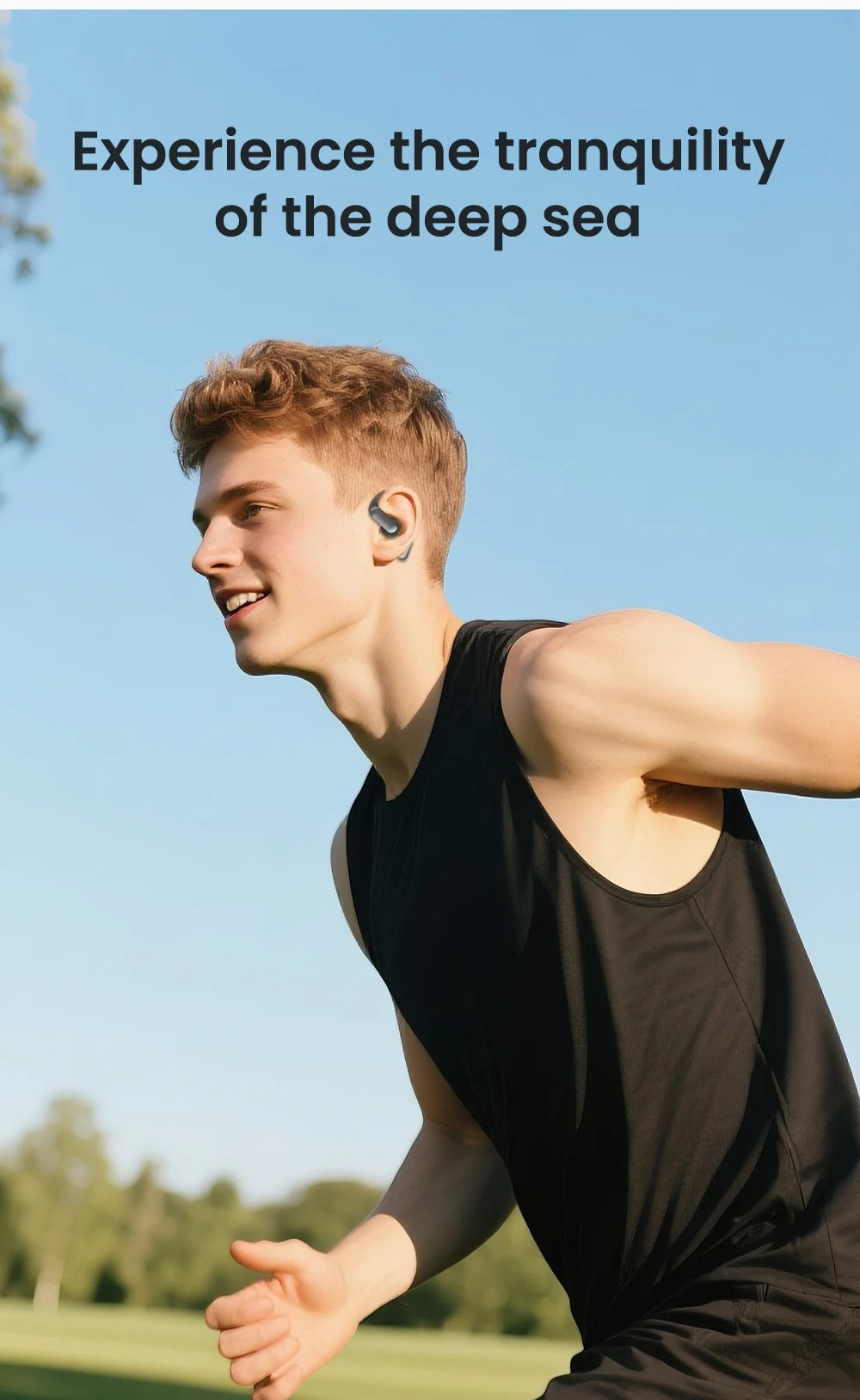 【AI Translation Earbuds】HTC NE50 Bluetooth Earphone Sports Wireless Headphones Smart Noise Reduction Earhook Replaceable battery