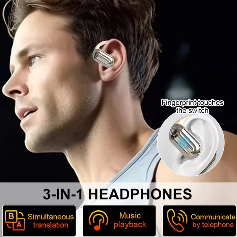 3 in 1 AI Translation headset 144 Language intelligence noise reduction Bluetooth 5.3 Headset Instant translation.