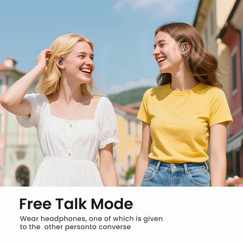 【AI Translation Earbuds】HTC NE50 Bluetooth Earphone Sports Wireless Headphones Smart Noise Reduction Earhook Replaceable battery