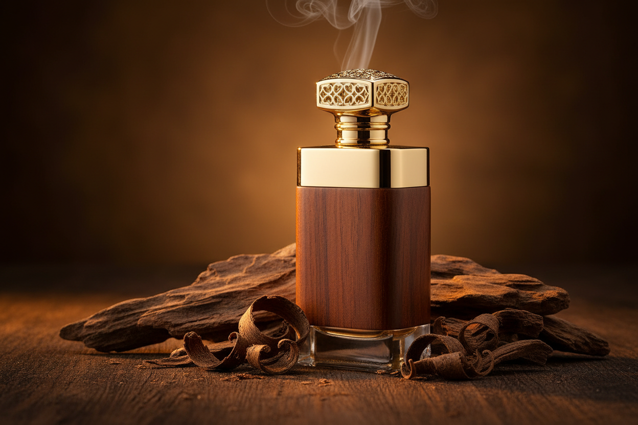 Wood OUD perfume with some actual wood